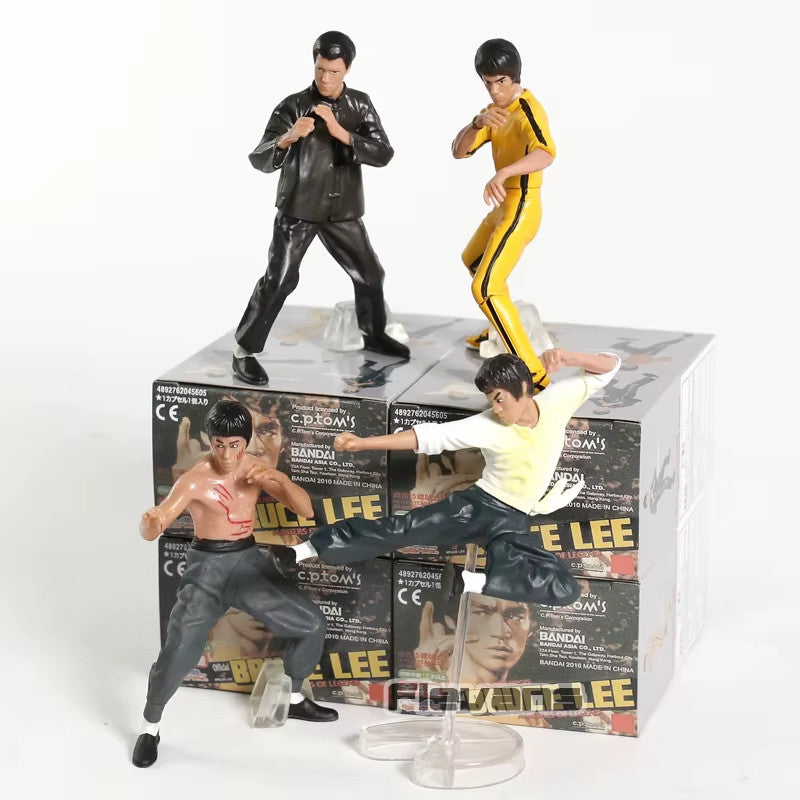 Set 4 action figure Bruce Lee con scatola Da Collezione