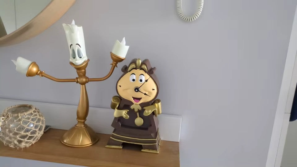 La Bella E La Bestia Lampada Cogsworth Mr Orologio 24,32 cm Action Figure