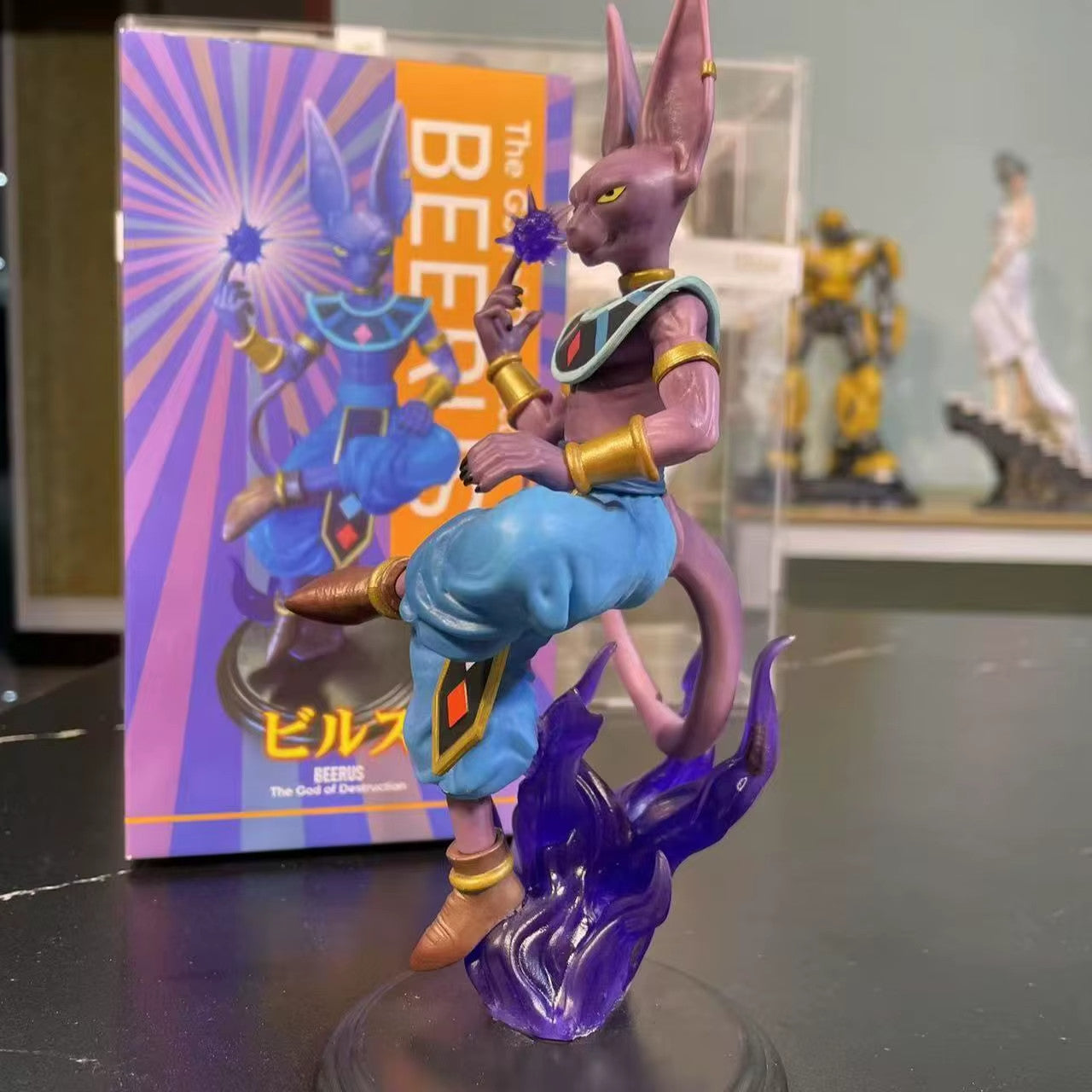 🍷 Beerus Seduto Action Figure | Dio della Distruzione Anime PVC | 🚚 Sped. Grat
