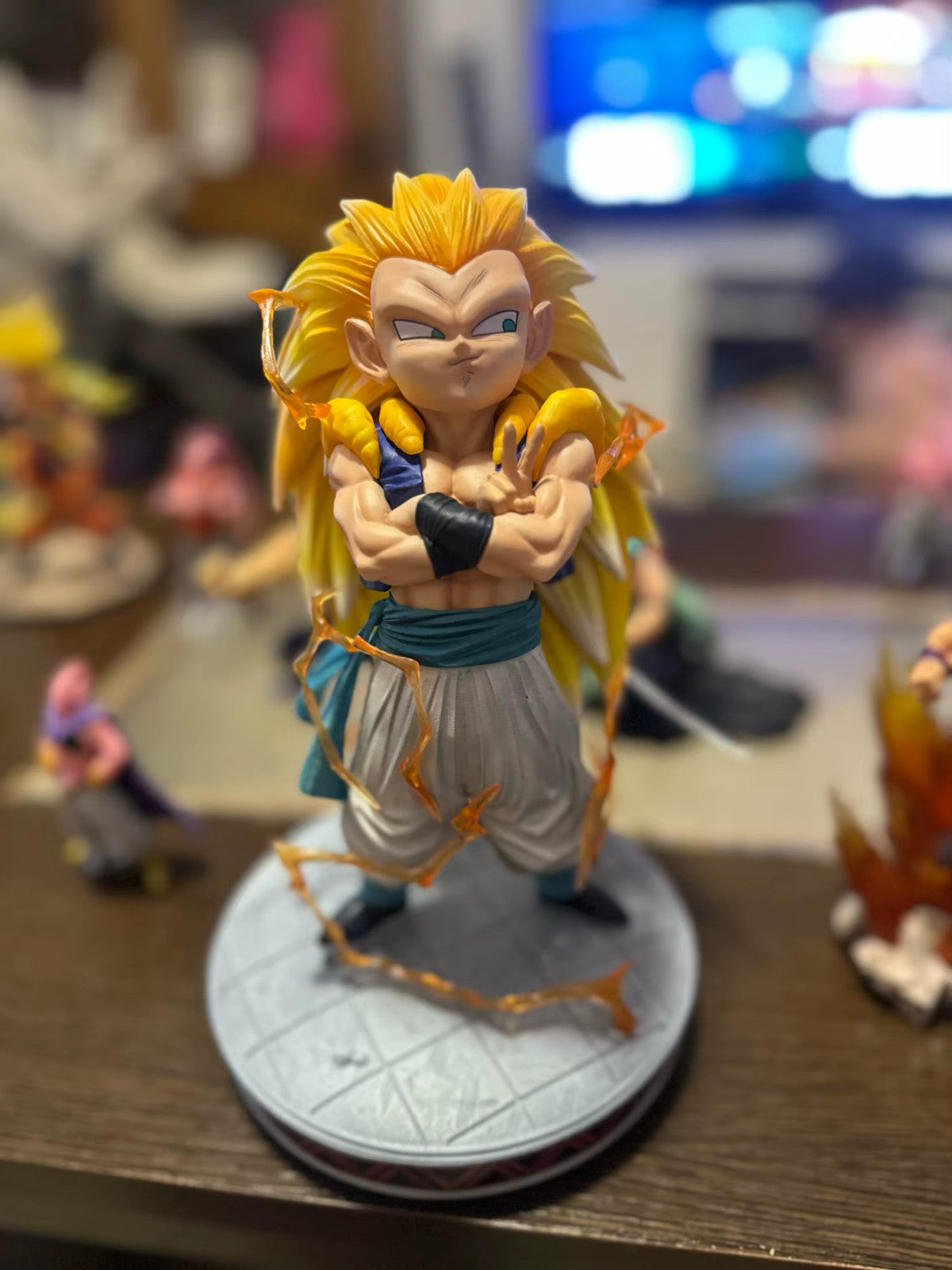 🔥 Dragon Ball Z Gotenks SSJ3 Figure 25cm – Super Saiyan Action! 🟡