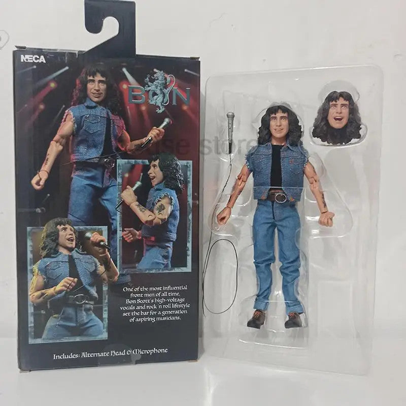 Action Figure Angus Young & Bon Scott AC/DC 🎸 | Modelli da Collezione 18 cm