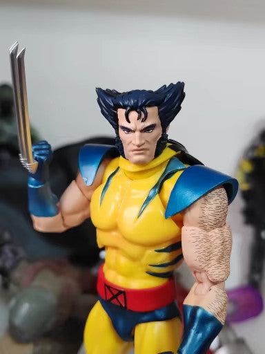 🟤 Mafex 96 Wolverine Marrone X-Men Action Figure Anime