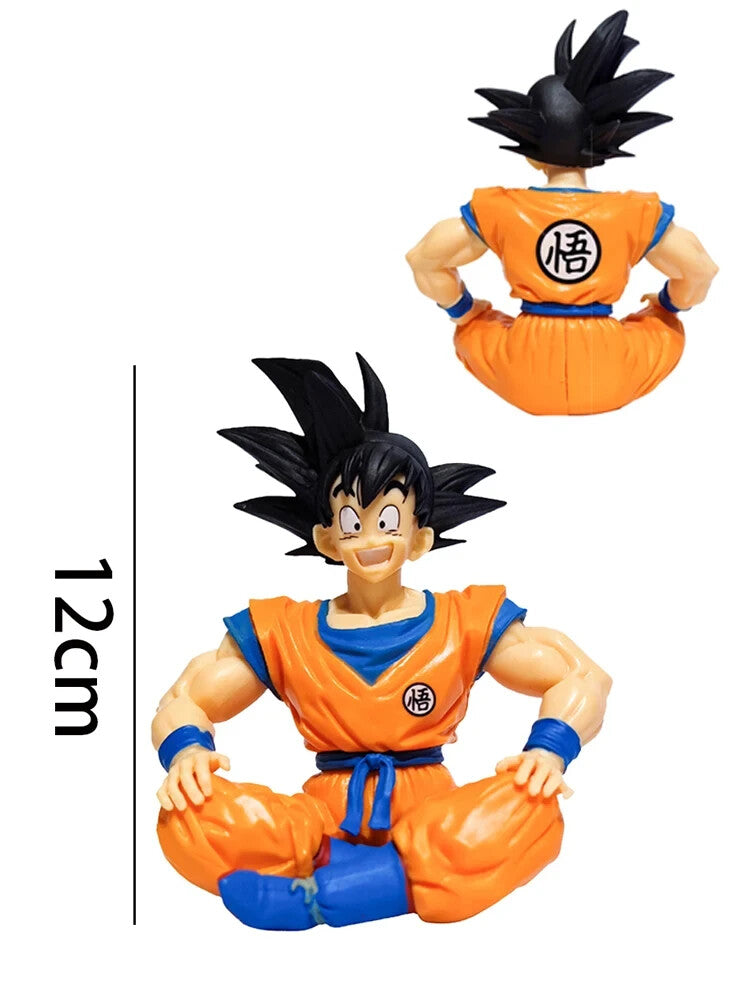 🔥 Son Goku Super Saiyan 🐉 Action Figure Seduto 12CM Dragon Ball Z