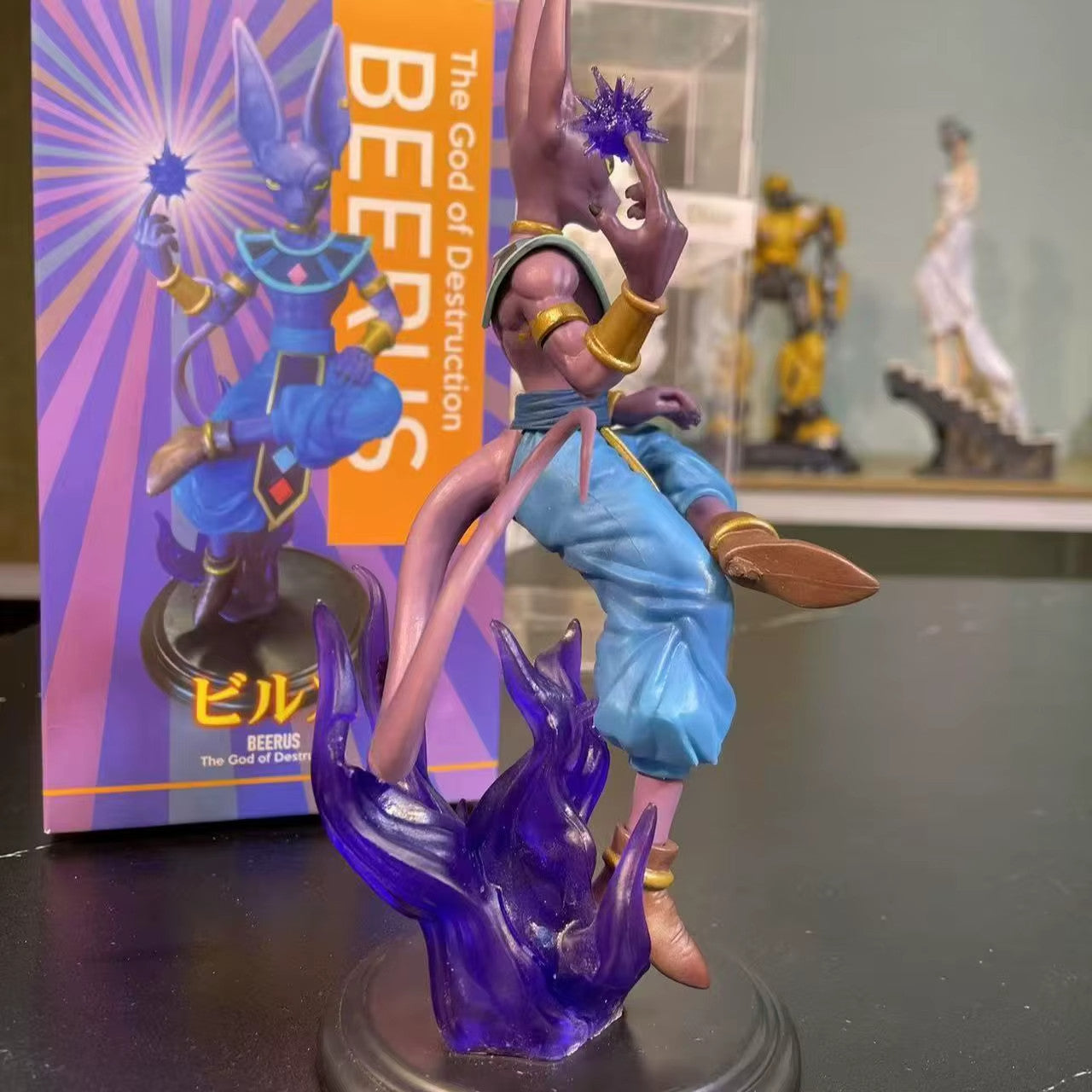 🍷 Beerus Seduto Action Figure | Dio della Distruzione Anime PVC | 🚚 Sped. Grat