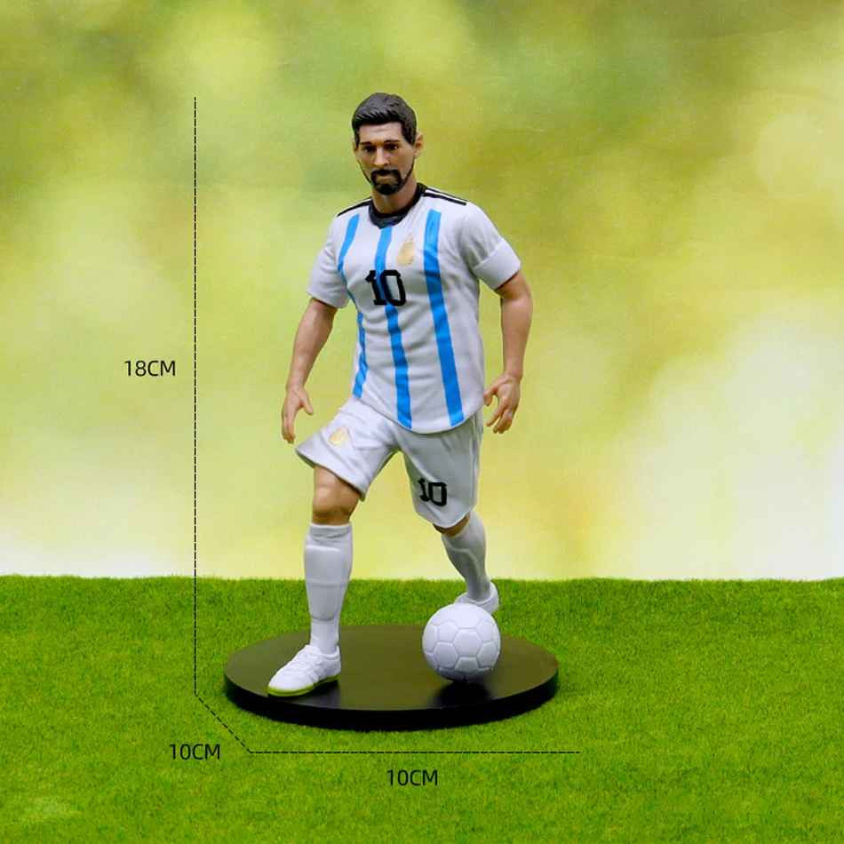 ✅ Action Figure  Cristiano Ronaldo Messi Mbappé 18cm Souvenirs In Pvc