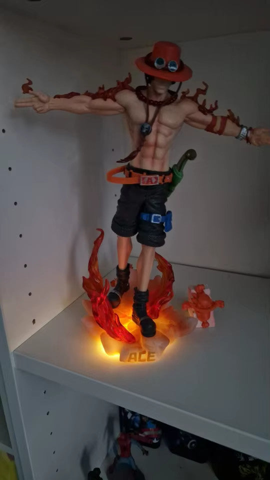 🔥 28cm One Piece Portgas D. Ace Action Figure PVC Statua Anime 🚚 Sped. Gratuit