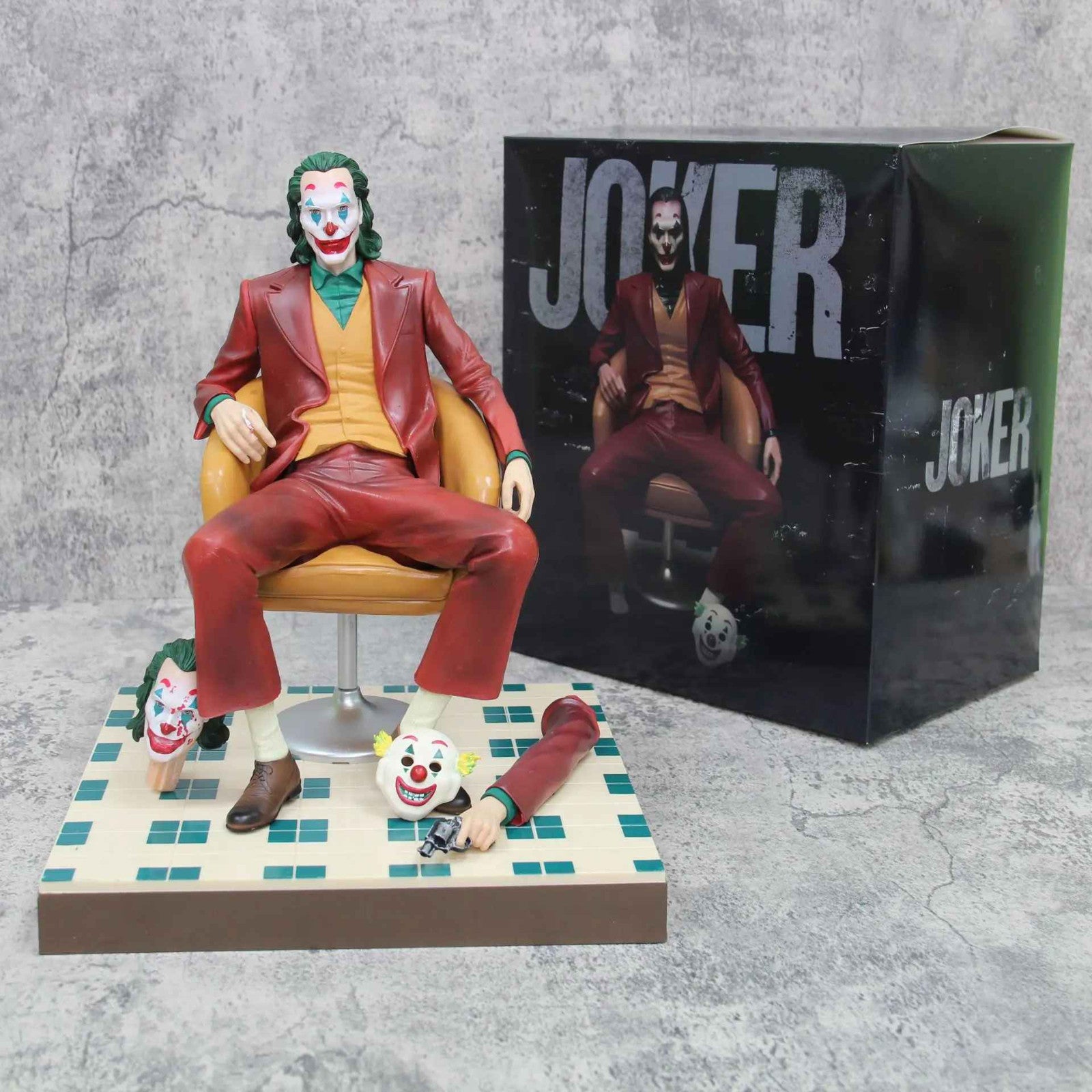 ✅ Action Figure 28 cm Joker Seduto CON SCATOLA+🚛SPED.GRATUITA