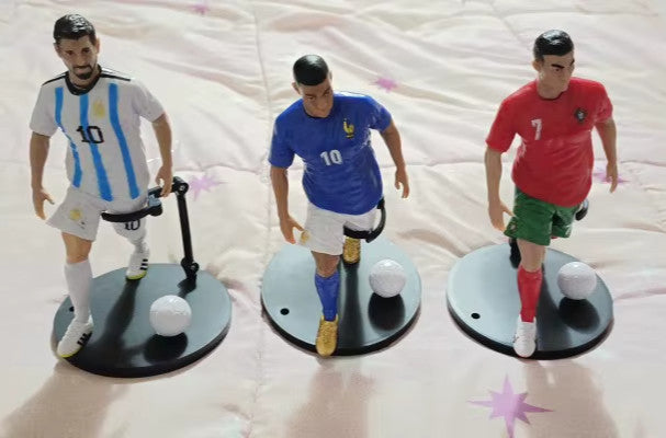 ✅ Action Figure  Cristiano Ronaldo Messi Mbappé 18cm Souvenirs In Pvc
