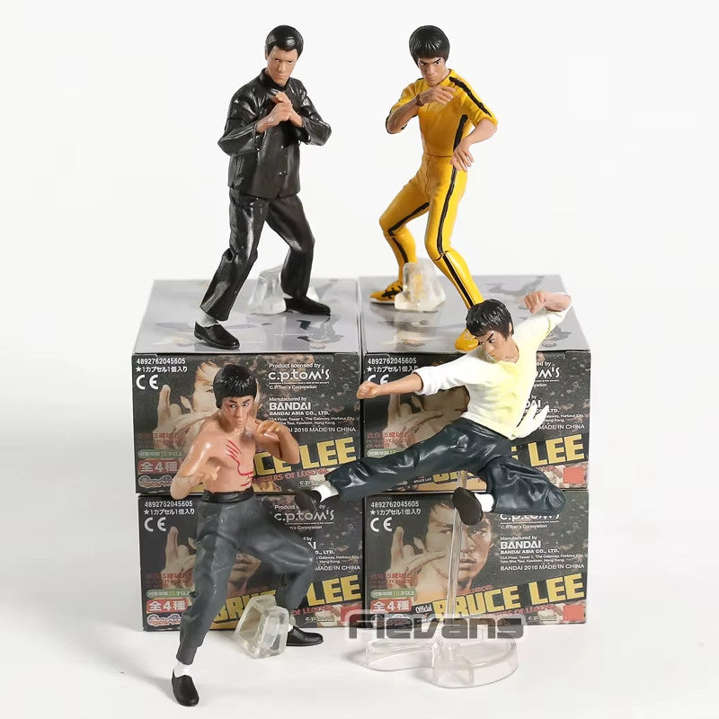 Set 4 action figure Bruce Lee con scatola Da Collezione