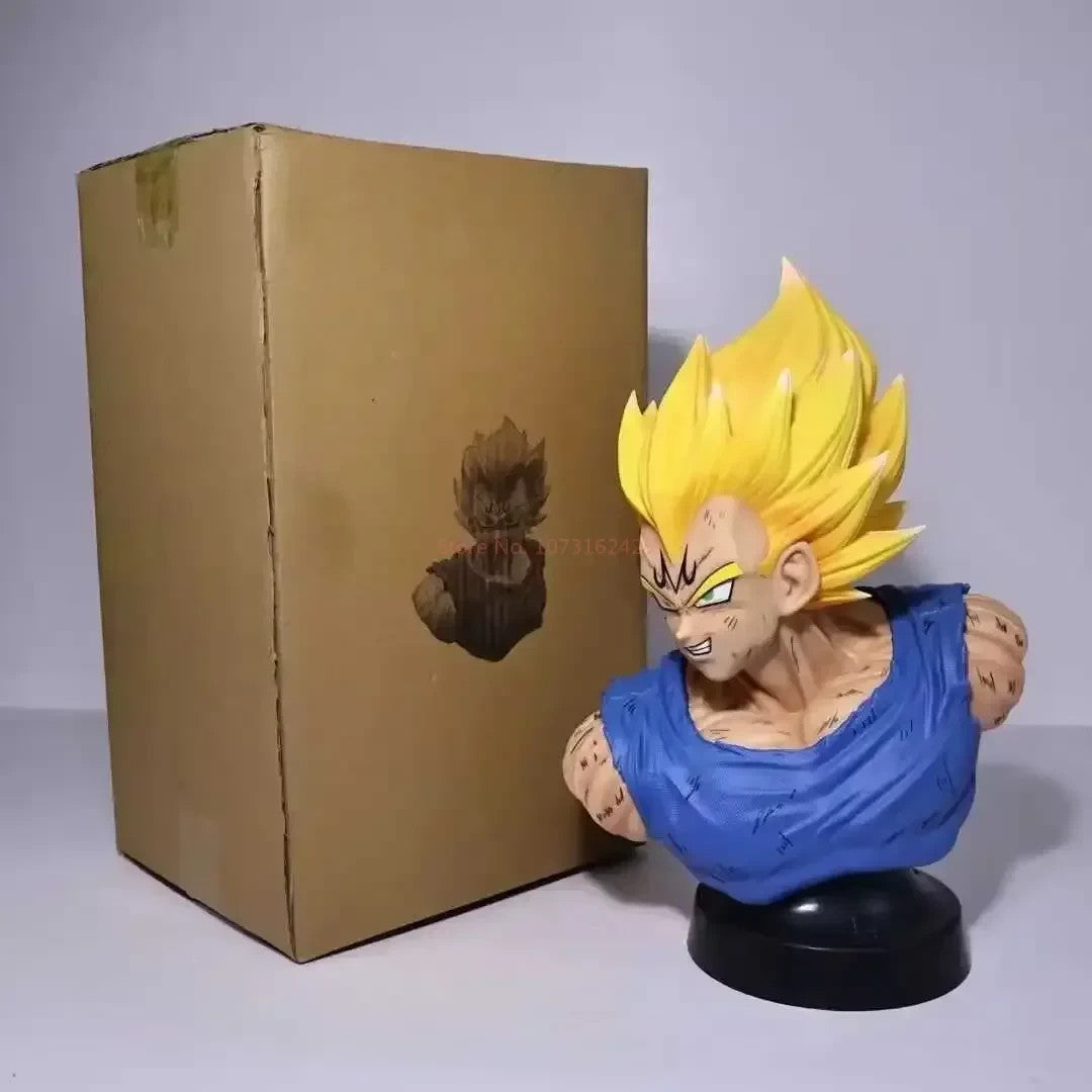 37CM Dragon Ball Z Anime Figure 🔥 Majin Vegeta Mezzo Busto Super Saiyan