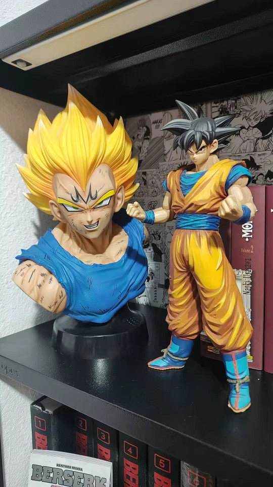 37CM Dragon Ball Z Anime Figure 🔥 Majin Vegeta Mezzo Busto Super Saiyan