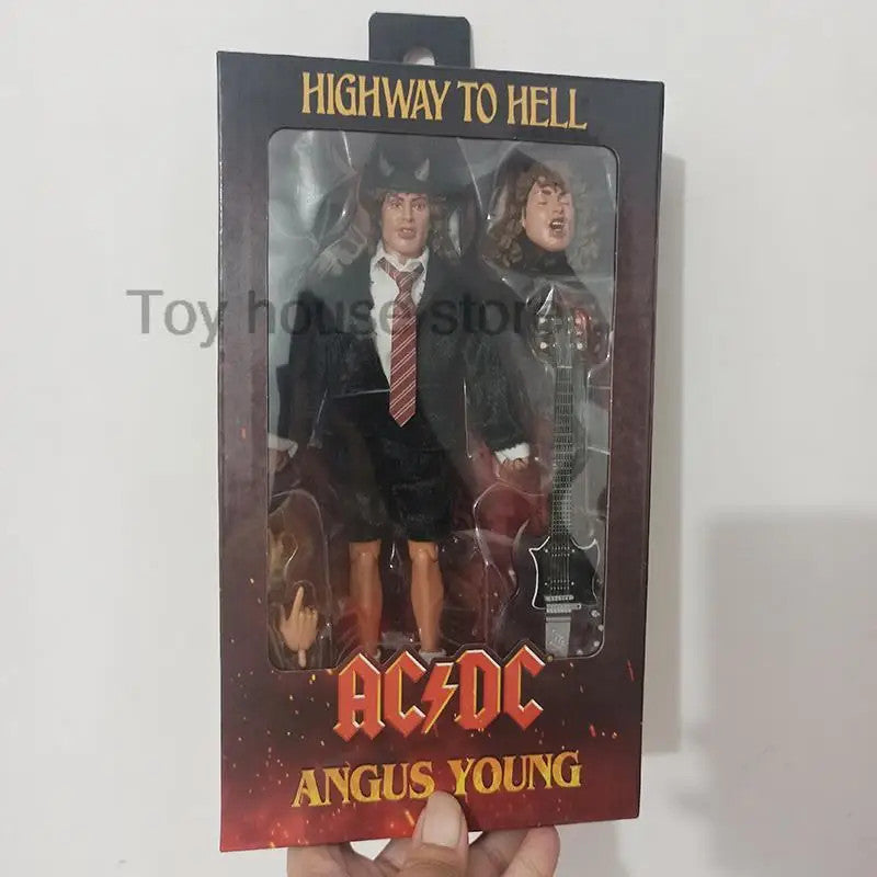 Action Figure Angus Young & Bon Scott AC/DC 🎸 | Modelli da Collezione 18 cm