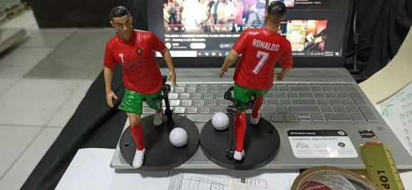 ✅ Action Figure  Cristiano Ronaldo Messi Mbappé 18cm Souvenirs In Pvc