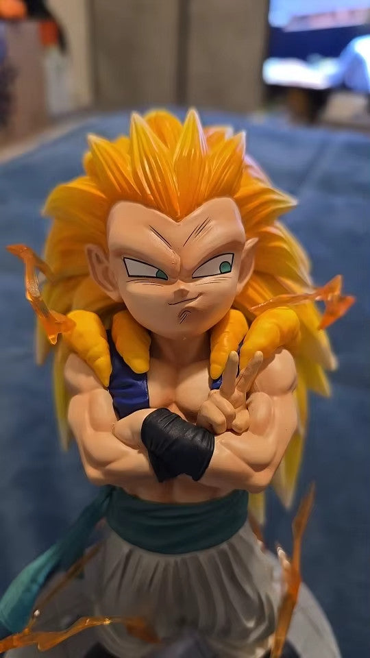 🔥 Dragon Ball Z Gotenks SSJ3 Figure 25cm – Super Saiyan Action! 🟡