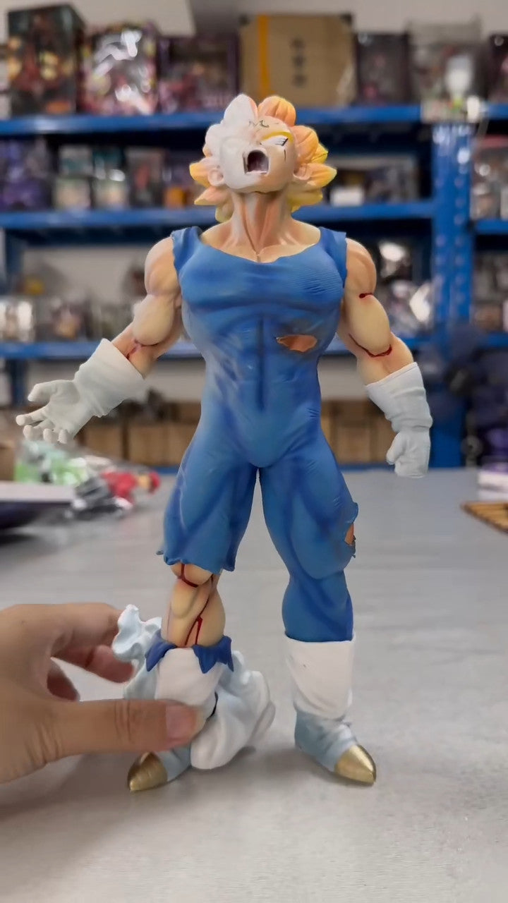🔥Action Figure 25cm Dragon Ball Z 🔮Majin Vegeta Autodistruzione DA COLLEZIONE