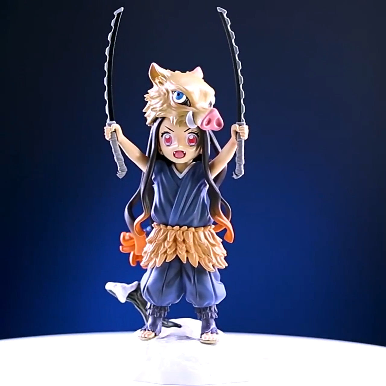 DemonSlayer 19CM Kimetsu ACTION FIGURE Kamado Nezuko Testa di Maiale CON SCATOLA