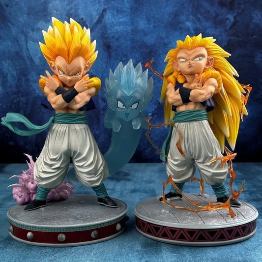 🔥 Dragon Ball Z Gotenks SSJ3 Figure 25cm – Super Saiyan Action! 🟡