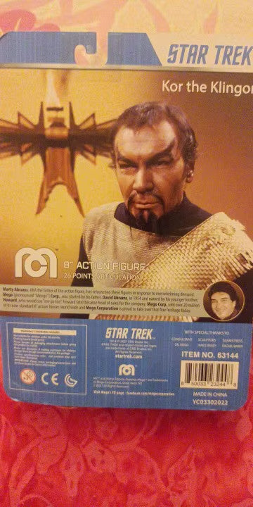 🖖 Star Trek Mego 8” Mr. Spock, Captain Kor, Quark 👨‍🚀 Action Figure