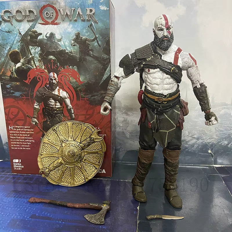 NECA God of War Action Figure Kratos  PS4 Style CON SCATOLA ORIGINALE