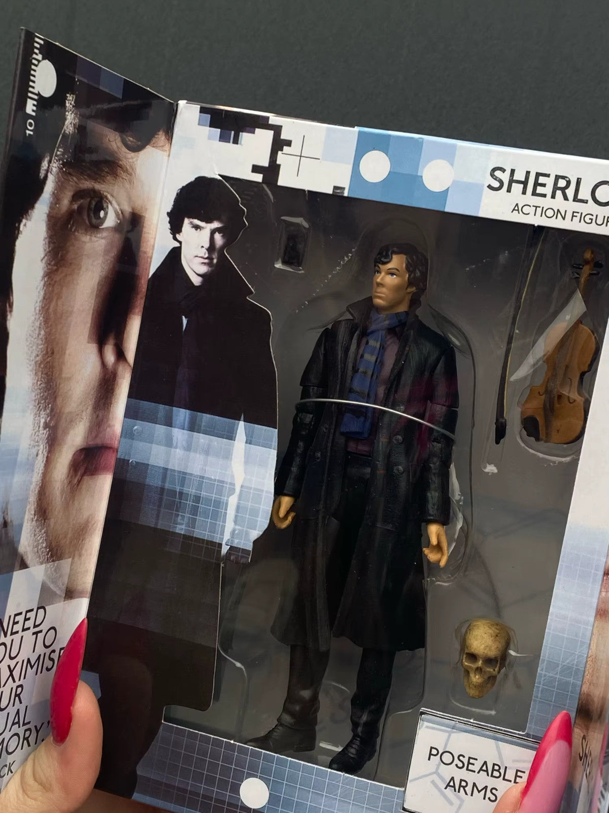 SHERLOCK HOLMES ACTION FIGURE 22 DETECTIVE ✅CON SCATOLA COME IN FOTO