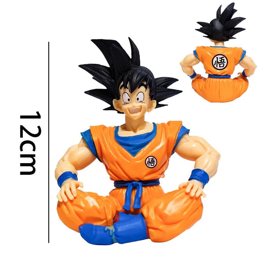 🔥 Son Goku Super Saiyan 🐉 Action Figure Seduto 12CM Dragon Ball Z