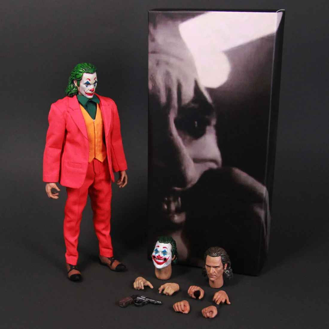 Joaquin Phoenix Arthur Fleck Joker Clown Red Suit 12" Action Figure CON SCATOLA