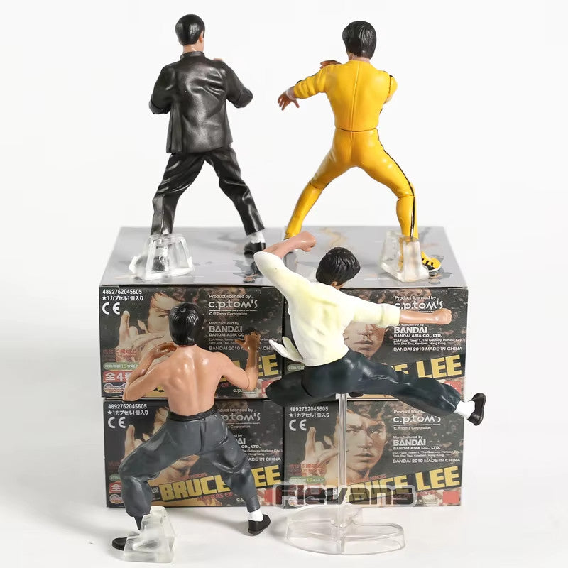 Set 4 action figure Bruce Lee con scatola Da Collezione