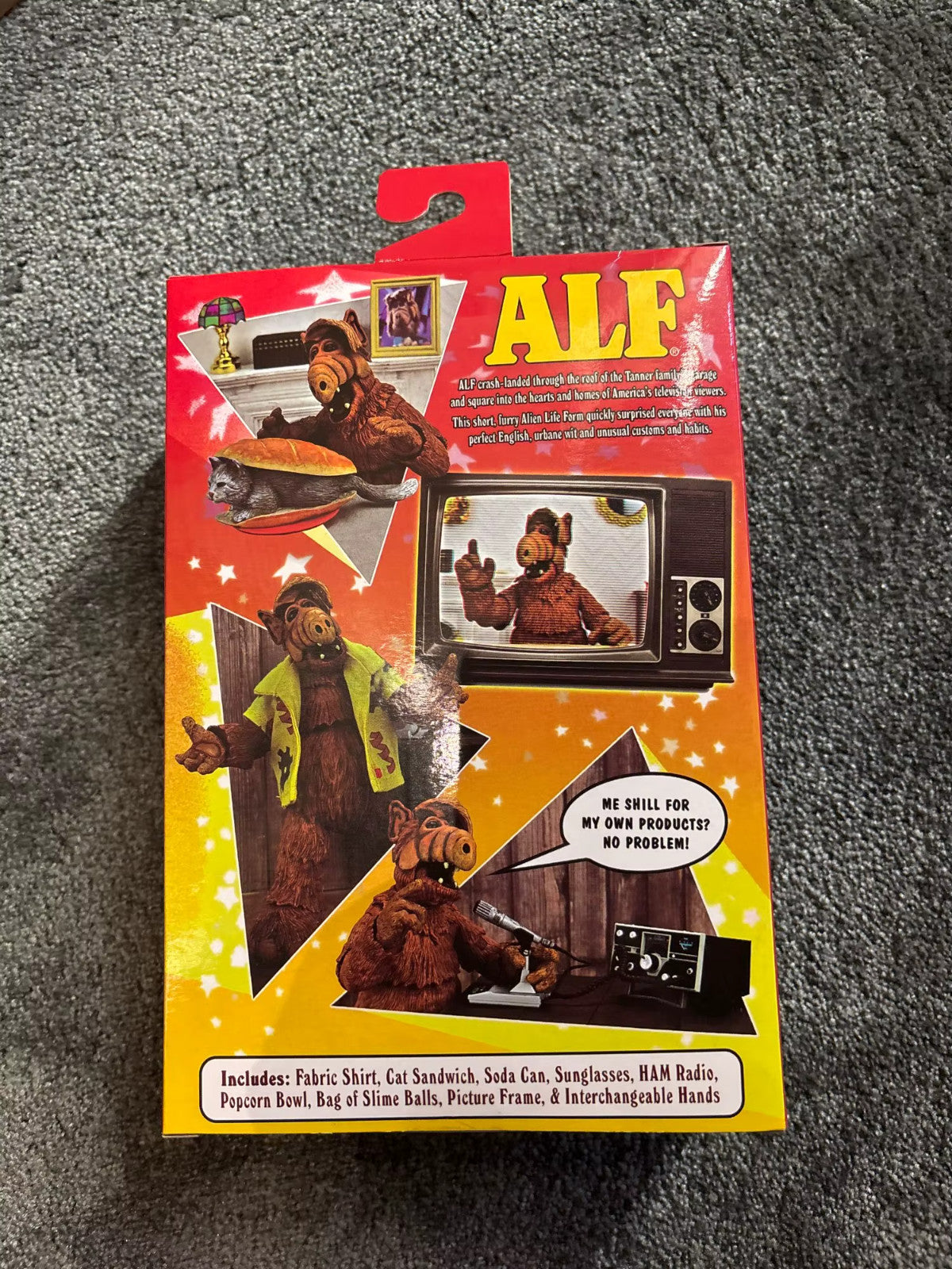 NECA Alf Ultimate Alien Life Form 7" Action Figure 1:12 CON SCATOLA ORIGINALE