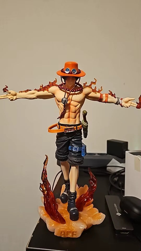 🔥 28cm One Piece Portgas D. Ace Action Figure PVC Statua Anime 🚚 Sped. Gratuit