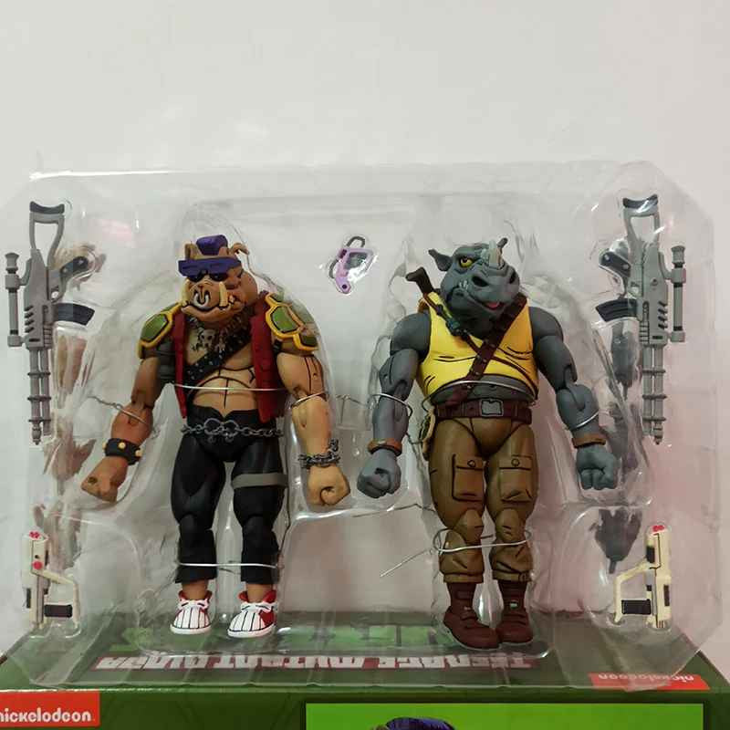 🐢 Neca Tartarughe Ninja 18cm Set Shredder Michelangelo Bebop Rocksteady Figure