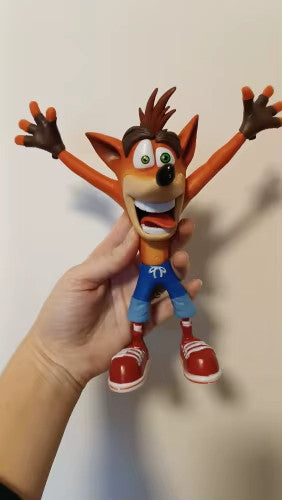 20cm Crash Bandicoot Anime Figure Peripheral Kawaii ✅SPEDIZIONE GRATUITA