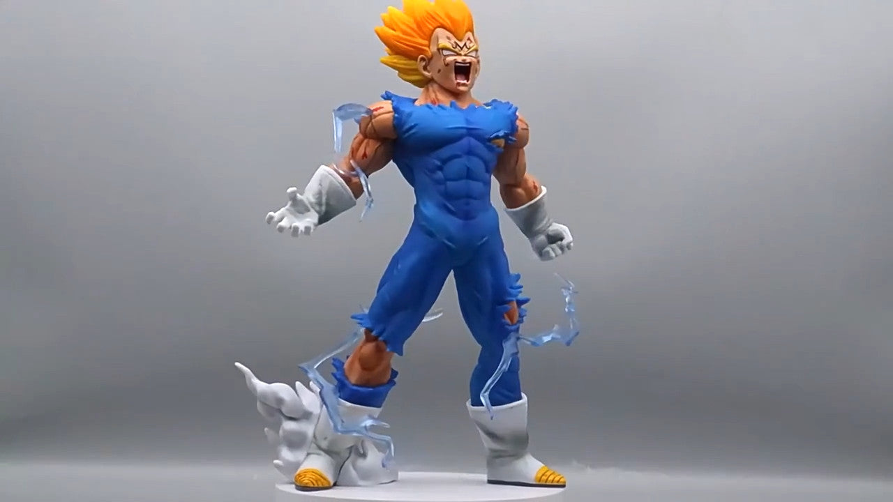 ACTION FIGURE💥 DRAGON BALL Z MAJIN VEGETA SUPER SAYAN 28 CM SPED.GRATUITA