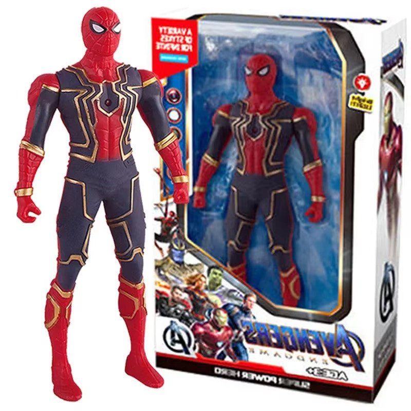 Spiderman 17cm Actionfigur Marvel DC Comics Avengers CON LED NEL PETTO