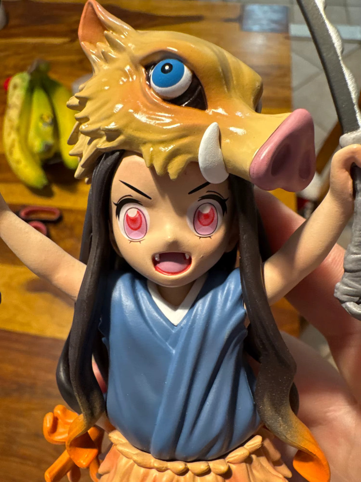 DemonSlayer 19CM Kimetsu ACTION FIGURE Kamado Nezuko Testa di Maiale CON SCATOLA