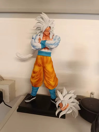 🔥 Figura di Goku Dragon Ball 32cm | Son Goku Super Saiyan 5 con 2 Teste 🐉