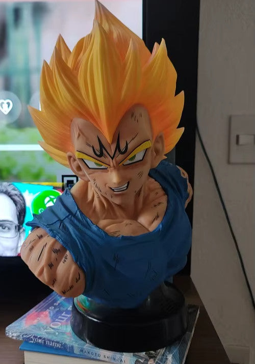 37CM Dragon Ball Z Anime Figure 🔥 Majin Vegeta Mezzo Busto Super Saiyan