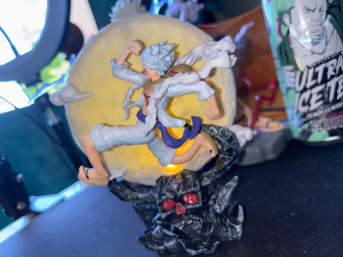 🔥 14CM One Piece Gear 5 Rufy Action Figure PVC Con LUCI da Collezione 🎁