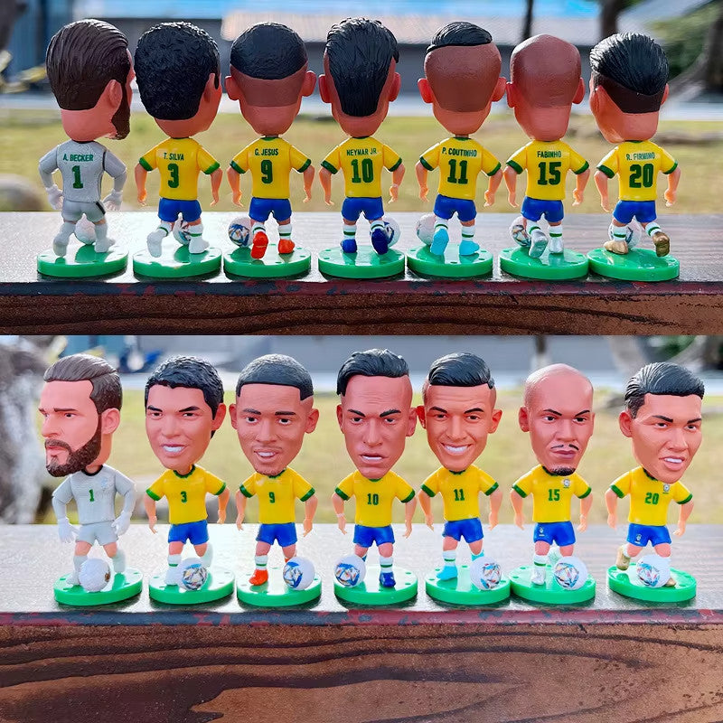 Mondiali 2002 Brasile,Argentina,Croazia,Ronaldo,Messi Action Figure  6.5cm