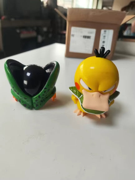 🧠 Dragon Ball Z Cell x Psyduck 10-12cm – Action Figure Cosplay Unico! 💥