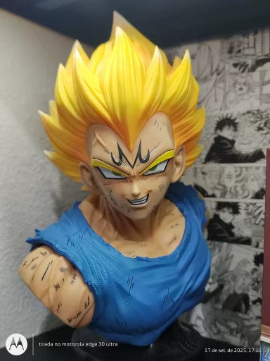 37CM Dragon Ball Z Anime Figure 🔥 Majin Vegeta Mezzo Busto Super Saiyan
