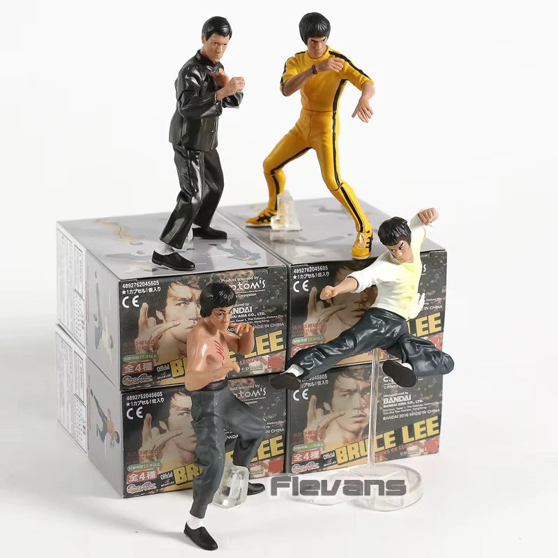 Set 4 action figure Bruce Lee con scatola Da Collezione