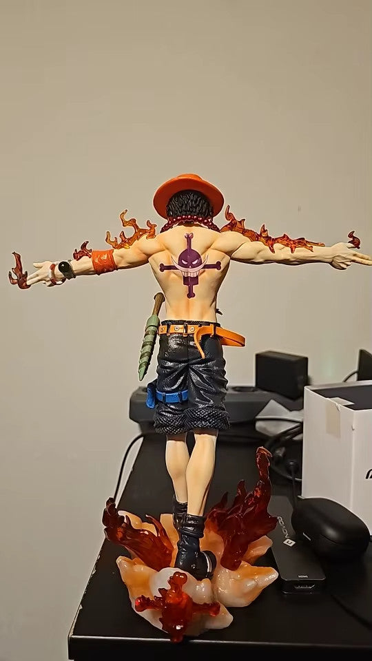🔥 28cm One Piece Portgas D. Ace Action Figure PVC Statua Anime 🚚 Sped. Gratuit