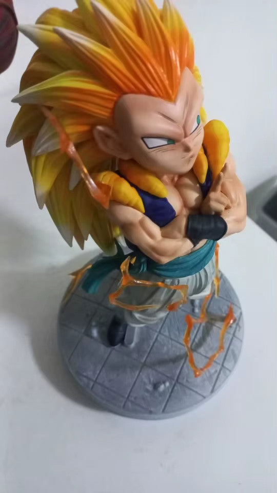 🔥 Dragon Ball Z Gotenks SSJ3 Figure 25cm – Super Saiyan Action! 🟡