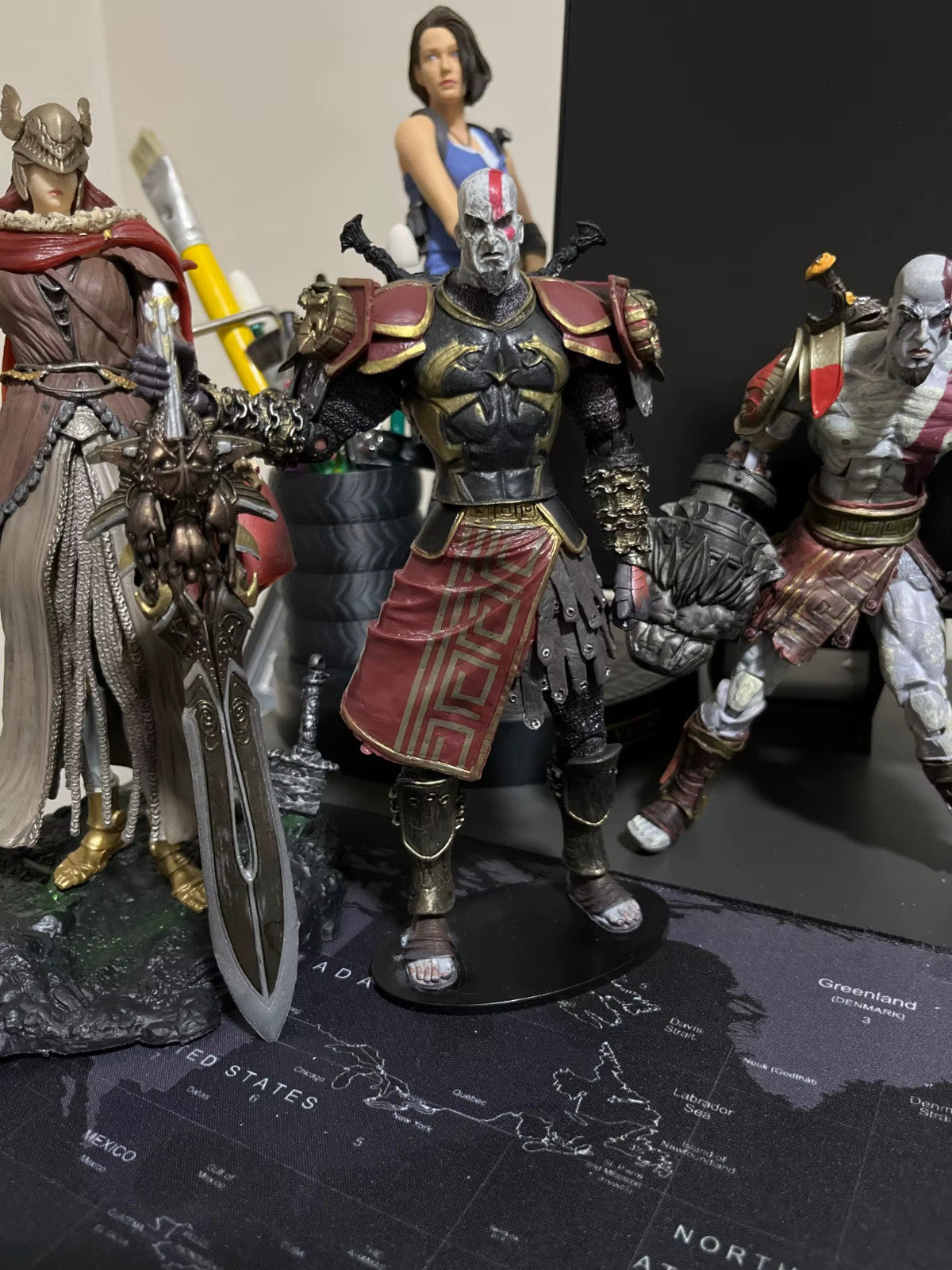 7" NECA God of War 2 II Kratos Ares Armor W Blades PVC Action Figure CON SCATOLA