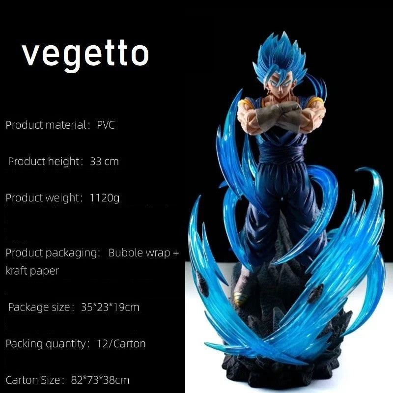 33CM Anime Dragon Ball Z Vegetto Super Saiyan Blue Figure Gk