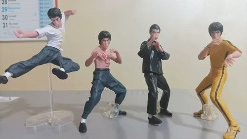 Set 4 action figure Bruce Lee con scatola Da Collezione