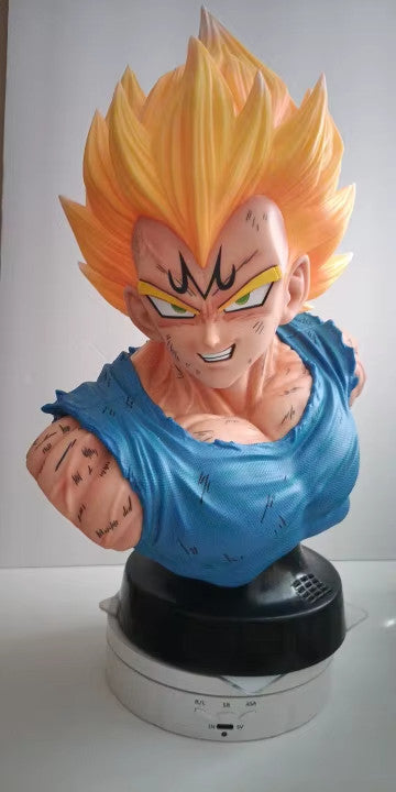 37CM Dragon Ball Z Anime Figure 🔥 Majin Vegeta Mezzo Busto Super Saiyan
