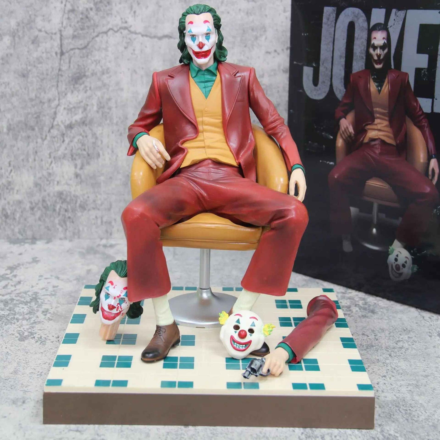 ✅ Action Figure 28 cm Joker Seduto CON SCATOLA+🚛SPED.GRATUITA