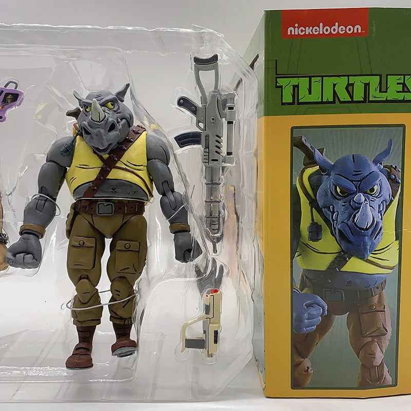 🐢 Neca Tartarughe Ninja 18cm Set Shredder Michelangelo Bebop Rocksteady Figure