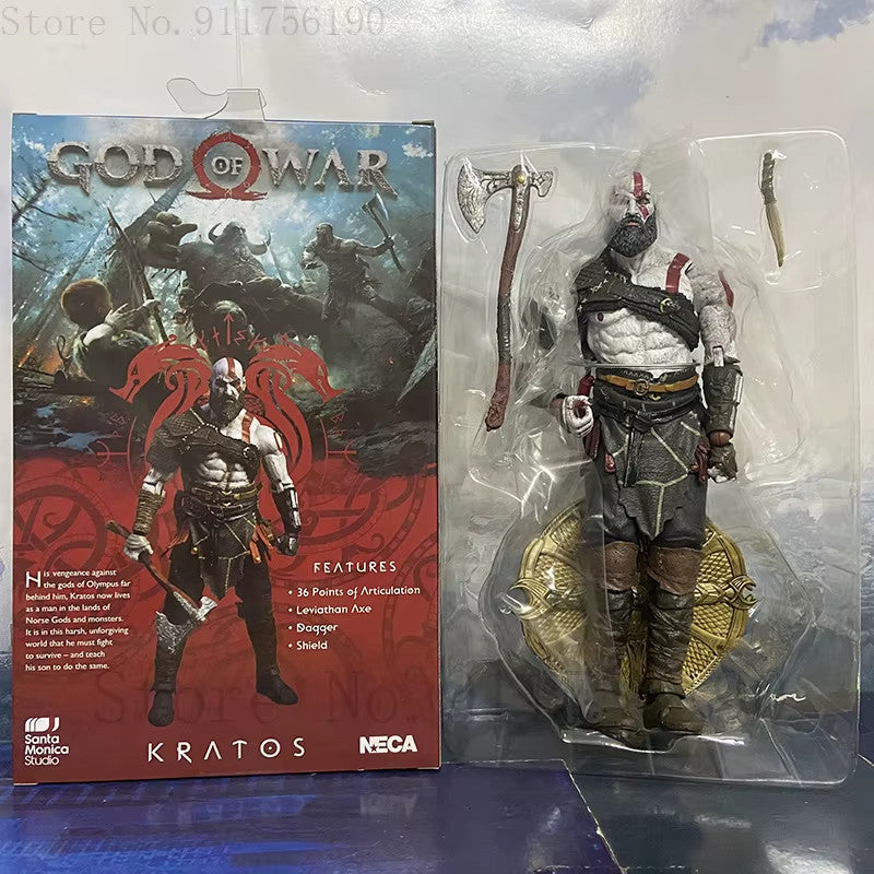 NECA God of War Action Figure Kratos  PS4 Style CON SCATOLA ORIGINALE